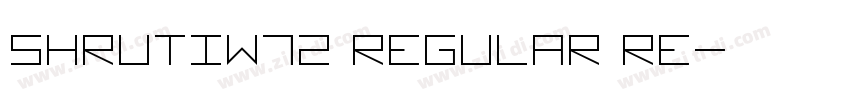 ShrutiW72 Regular Re字体转换